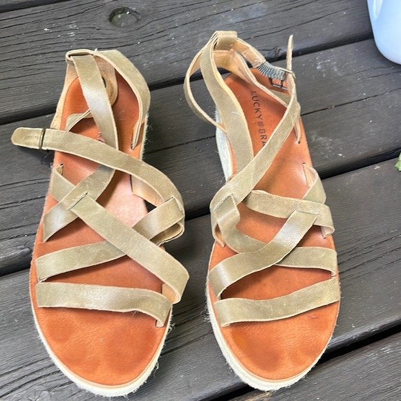 Lucky Brand Strappy Platform Sandles - Picture 1 of 8